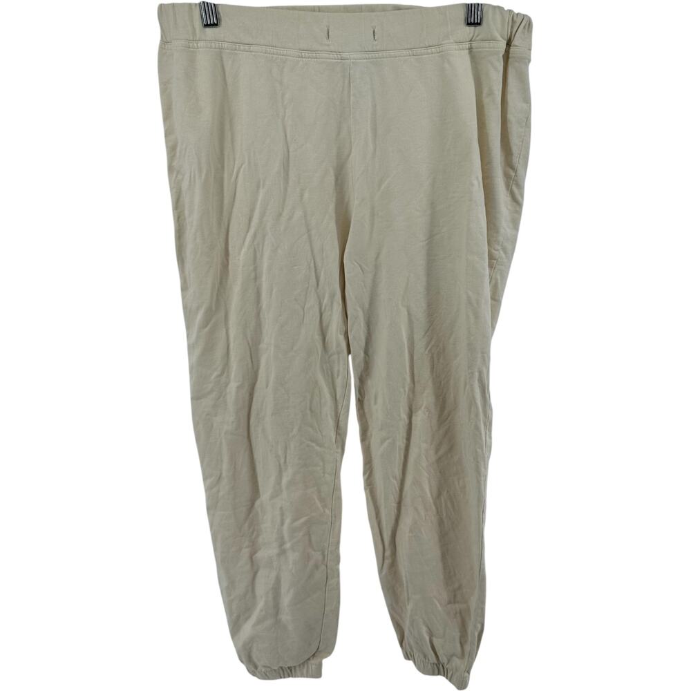 Hatch Joggers 100% Cotton Pants High Waisted Tapered Lounge Butter Yellow S